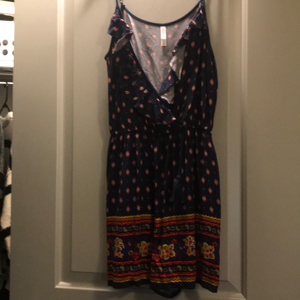 Navy wrap romper
